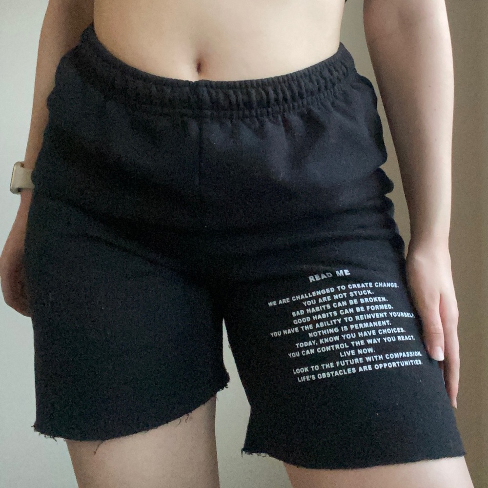 Boys Lie Black Capri Read Me Sweatpants